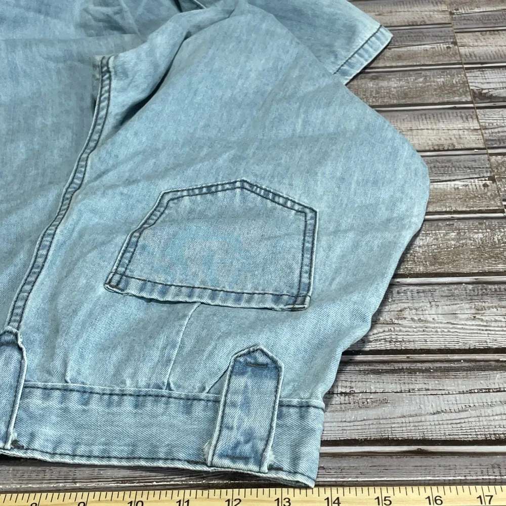 Womens Light Wash Wide Leg Denim Jeans Owned By UK Size L See Pics For Sizing‎